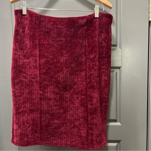 Kate Kasin Burgundy Velvety Ribbed Garment
